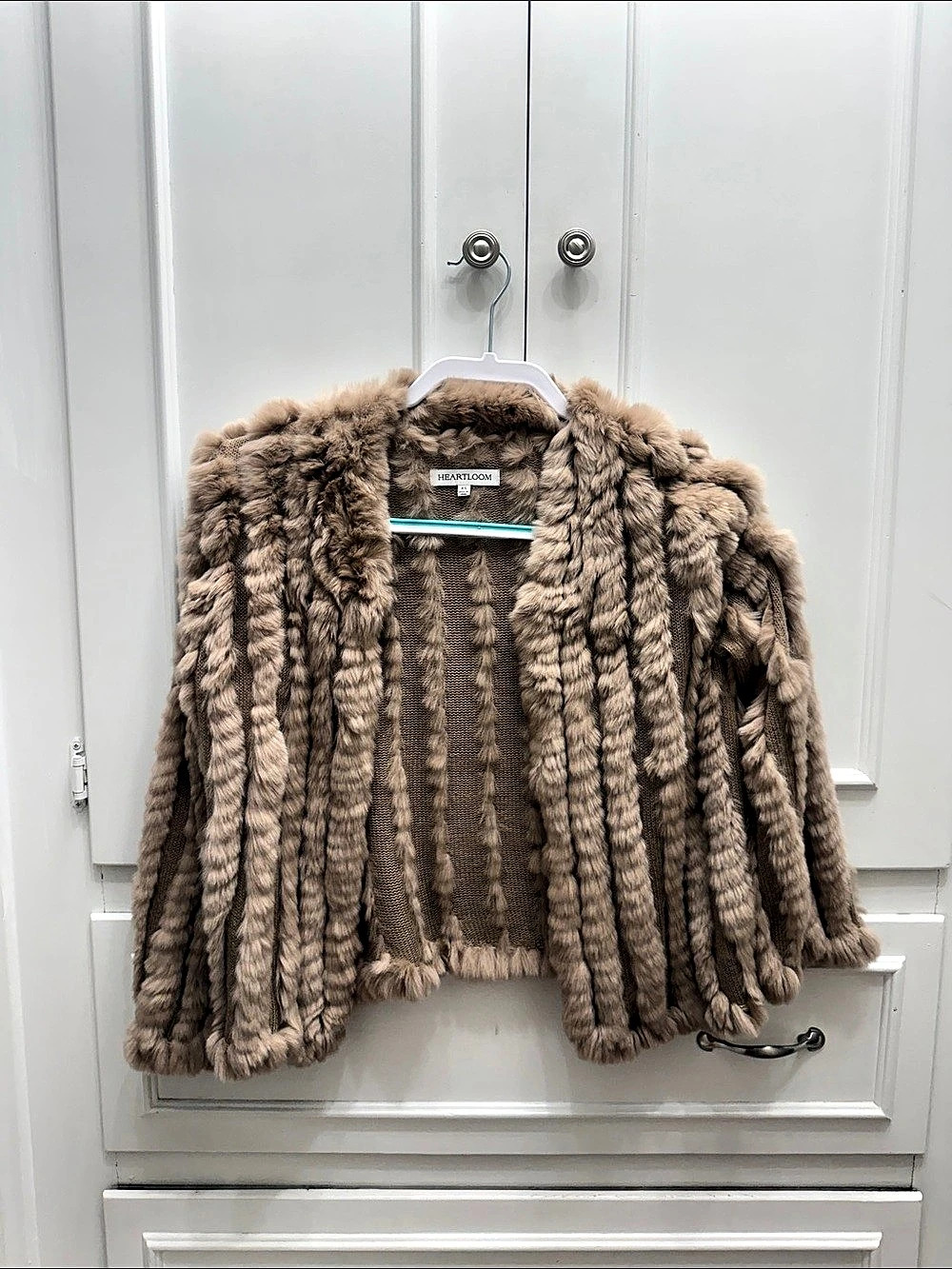 HEARTLOOM Ryder Rabbit Fur Jacket Brown XS
